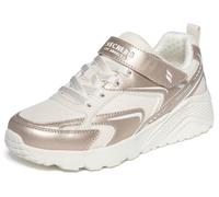 Skechers Fille Uno Lite Vista Strike Baskets, Natural Synthetic Gold Trim, 36 EU