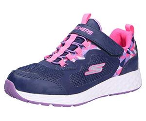 Skechers Fille Waterproof Gore & Strap W/Pri Basket, Bordure Synthétique Bleu Marine, 35 EU