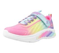 Skechers Baskets pour fille – Maille turquoise multicolore – 34/35 EU