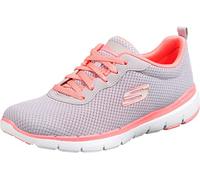 Skechers Flex Appeal 3.0, Baskets femme, Gris (Light Grey Hot Pink Lghp), 36 EU