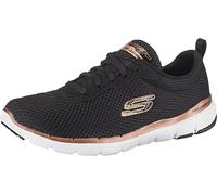 Skechers Baskets femme Flex Appeal 3.0 Mesh noir, détails or rose Taille 36 EU