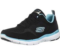 Skechers Flex Appeal 3.0-go Forward Baskets pour femme, Noir (Bktq), 37.5 EU