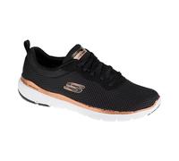 Skechers Femme Flex Appeal 3.0-first Insight Baskets, Noir Black Mesh Rose Gold Trim Bkrg, 36 EU