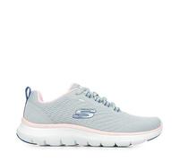 Skechers Chaussures femme Flex Appeal 5.0 – Mesh gris, finitions bleu et rose – Taille 41 EU