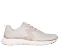 Skechers Flex Appeal 5.0 - Luxe Glow Chaussures Moyen Width en Beige/Doré, Pointure 35, Vegan, Lavable en machine