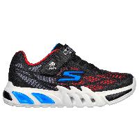 Skechers Flex-Glow Elite - Vorlo Chaussures Moyen Width en Noir/Rouge/Bleu, Pointure 33.5