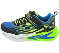 Skechers Flex-Glow Ultra Basket, Noir/Bleu/Vert Citron, 30 EU