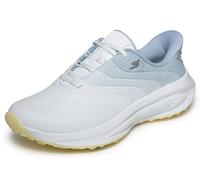 Skechers Chaussures de golf Go Golf Femme – tige synthétique, lacets, sans spikes – Blanc/Bleu 39.5
