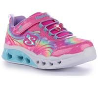Skechers Mixte Enfant Flutter Heart Lights Groovy Swirl Flat-Sheets, Rose, 35 EU