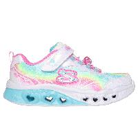Skechers Flutter Heart Lights - Groovy Swirl Chaussures Moyen Width en Blanc, Pointure 31