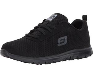 Skechers for Work Women's Ghenter Bronaugh Work Shoe, Black, 5.5 M US