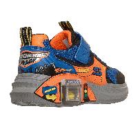 Skechers Garage Chaussures Moyen Width en Noir/Bleu/Orange, Pointure 36