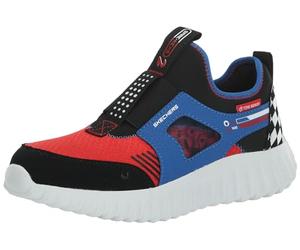 Skechers Garçon Depth Charge 2.0 Techno Pointz, Blue Synthetic Red Textile Multi Trim, 30 EU
