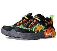 Skechers Garçon Dino Lites Shoes, Bkor Black Orange, 27 EU