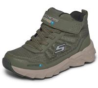 Skechers Garçon Elite Sport Tread Baskets, Olive Synthetic Textile Silver & Black Trim, 34 EU