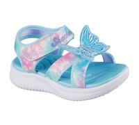 Skechers Garçon Fille Jumpsters Sandal Butterfly Brites, Aqua Sparkle Synthetic/Multi Trim, 21 EU