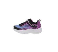 Skechers Garçon Fille Microspec Advance Oasis Point Basket, Black PU/Multi Textile, 26 EU