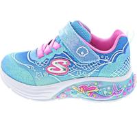 Skechers Garçon Fille My Dreamers Lil Mermaid Basket, Blue Sparkle Mesh/Multi Trim, 21 EU