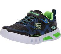 Skechers Garçon Flex-glow Baskets, Black Blue Lime, 36 EU
