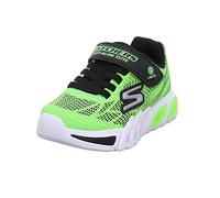 Skechers Garçon Flex-glow Elite Vorlo Basket, Bordure Synthétique Noire Citron Vert, 28 EU