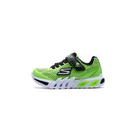 Skechers Garçon Flex-glow Elite Vorlo Basket, Bordure Synthétique Noire Citron Vert, 31 EU