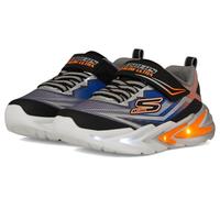 Skechers Garçon Flex-glow Ultra, Black Silver Synthetic Grey Blue Oran, 36.5 EU