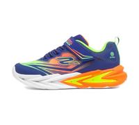 Skechers Garçon Flex-Glow Ultra, Blue Synthetic Lime Orange Textile Oran, 36.5 EU