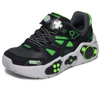 Skechers Garçon Gametronix 3.0 Baskets, Black Synthetic Textile Lime Trim, 37 EU
