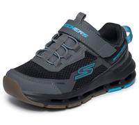Skechers Garçon Glide-Step Plus Flux-Blast Baskets, Charcoal Synthetic Textile Black & Blue, 35 EU