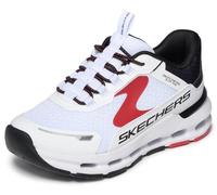 Skechers Garçon Glide-Step Plus Vista-Lane Slip-In ENTRAINEUSE, White Synthetic / Textile / Black & Red Trim, 36 EU