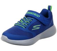 Skechers Garçon Go Run 400 V2 Goltran, Blue Textile Synthetic Lime Trim, 33.5 EU