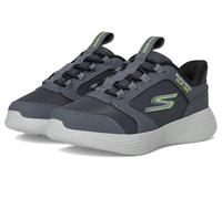 Skechers Garçon Go Run 400 V2 Turbo-Brisk Slip-In ENTRAINEUSE, Charcoal Synthetic / Textile / Black & Safety, 34 EU