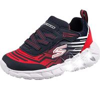 Skechers Garçon Magna-Lights Maver Chaussures-Lifestyle, Maille Synthétique Bleu Marine Rouge Bordure Blanche, 24 EU