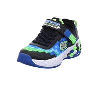 Skechers Garçon Mega-Craft 2.0 Shoes, Black Blue Textile Synthetic Lime Trim, 33 EU