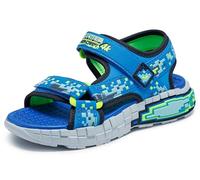 Skechers Garçon Mega-splash 4k, Black Synthetic Blue Lime Trim, 35 EU