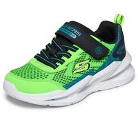 Skechers Garçon Meteor-Lights 2.0 Baskets, Lime Textile Synthetic Black & Blue Trim, 25 EU