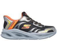 Skechers Garçon Meteor-Lights Brisk-Beams Basket, Noir/argenté, 27 EU
