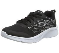 Skechers Garçon Microspec Quick Sprint Basket, Noir Argenté, 27.5 EU