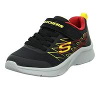 Skechers Garçon Microspec Texlor Baskets, Black Textile/ Red & Yellow Trim, 27.5 EU