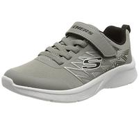 Skechers Garçon Microspec Texlor Baskets, Gray Textile/ Black Textile & Trim, 27.5 EU