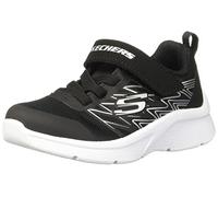 Skechers Garçon Microspec Texlor Baskets Tendance, Noir, 28.5 EU