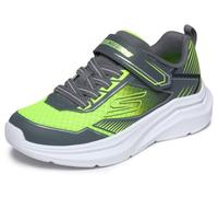 Skechers Garçon Microspec Velocity Grid-Drift Baskets, Charcoal Synthetic Textile Yellow & Silver, 31 EU