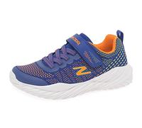 Skechers Garçon Nitro Sprint Karvo Shoes, Bordure Textile Bleu Orange Citron Vert, 36 EU