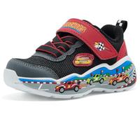 Skechers Garçon Play Scene Baskets, Black & Red Textile/Synthetic/Multi Trim, 25 EU
