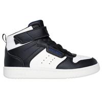 Skechers Garçon Quick Street Trainers, Black Synthetic/White & Blue Trim, 28.5 EU