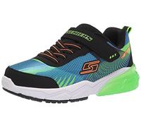 Skechers Garçon Thermoflux 2.0 Kodron Basket, Textile Bleu Citron Vert Bordure Noire Orange, 27.5 EU
