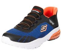 Skechers Garçons À Enfiler, Royal Textile Bordure synthétique Noire, 35 EU