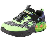 Skechers Garçons Baskets, Black Lime Synthetic Textile Trim, 34 EU