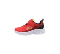 Skechers Garçons Baskets, Red Textile Synthetic Black Trim, 30 EU