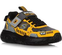 Skechers Garçons Baskets SKECH TRACKS Gris-Jaune Mélange de Textile et Synthétique Taille : 33